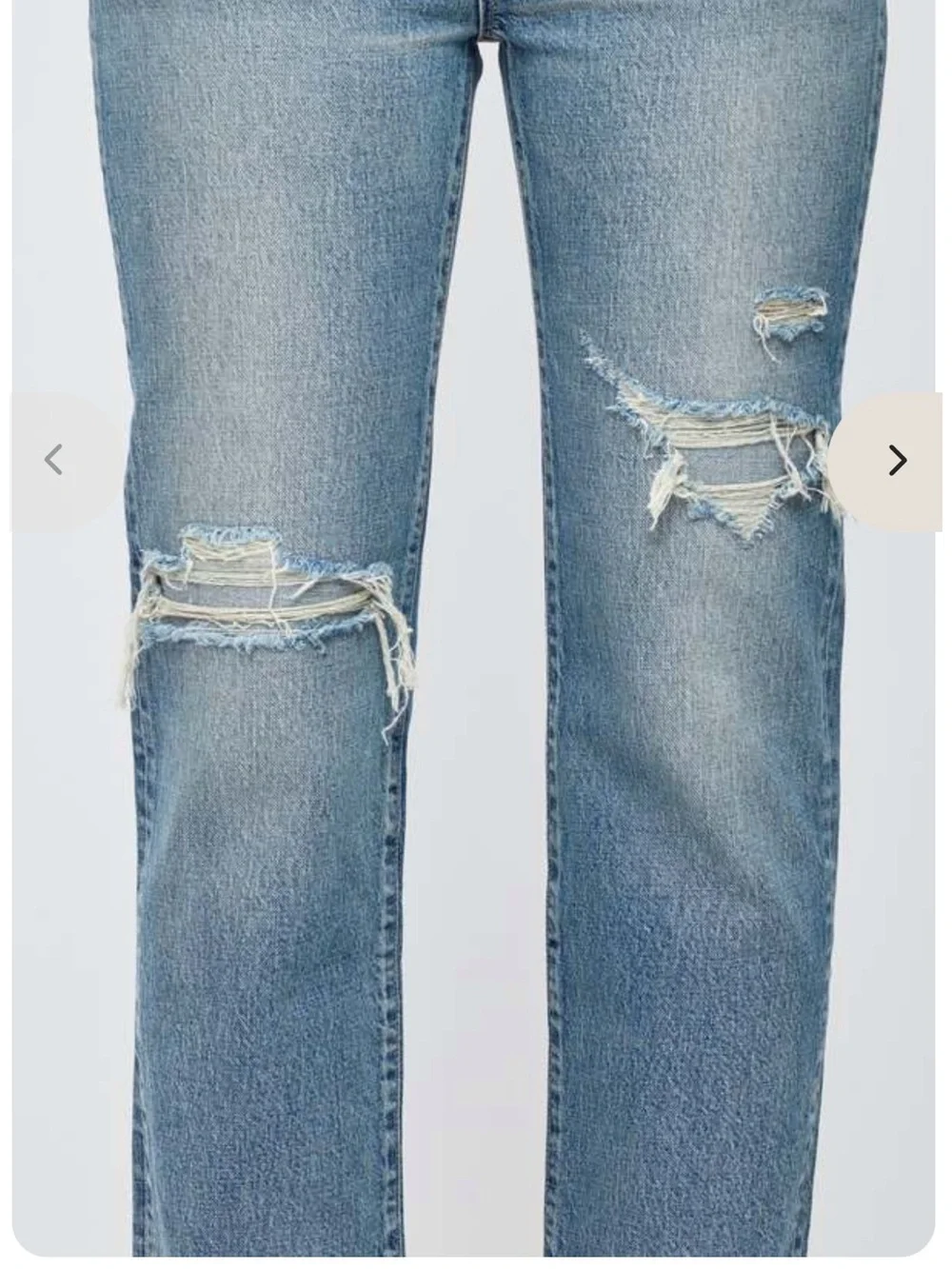 Moussy Edgemere Straight Jeans Light Blue Wash - Picture 4 of 7